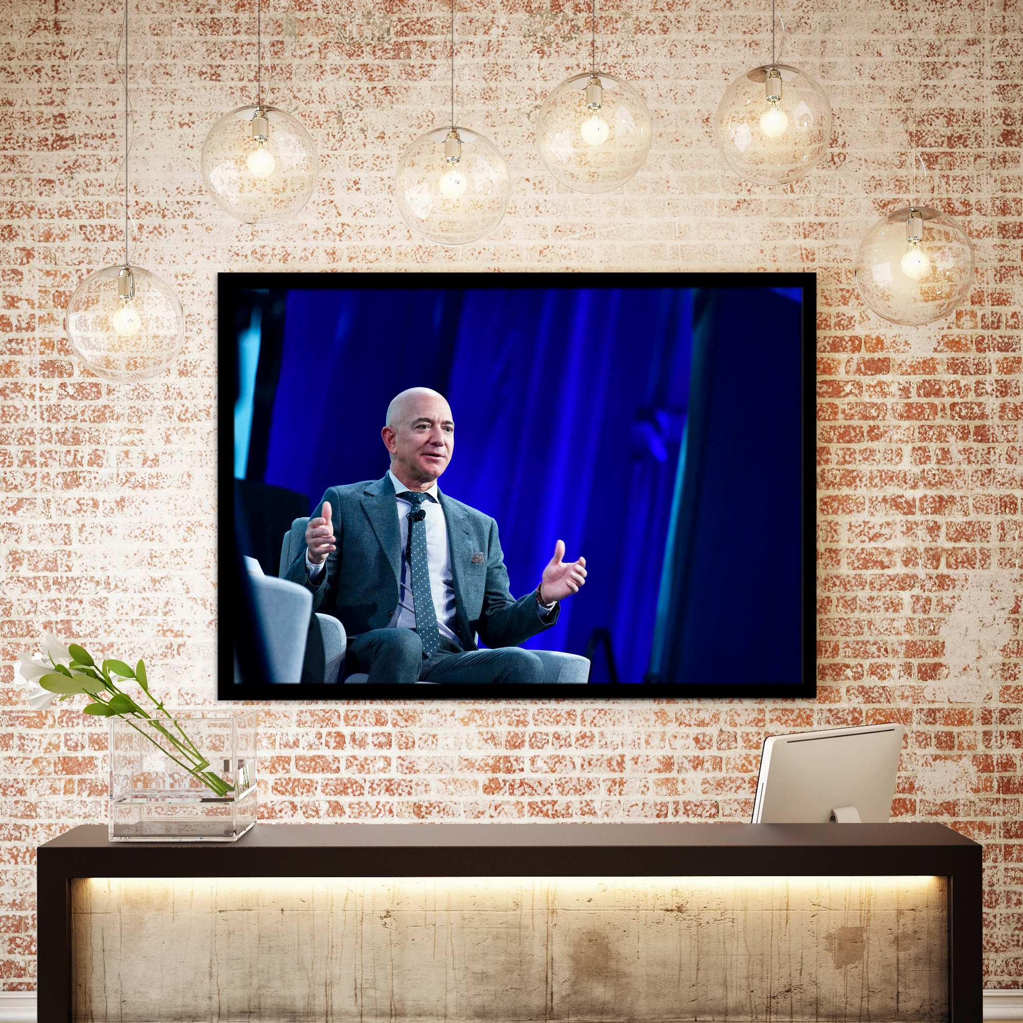 تابلو نوری بکلیت طرح جف بزوس jeff bezos مدل لایت باکس B-s1954