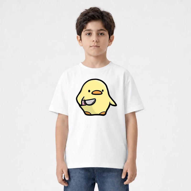 تی‌شرت آستین کوتاه یقه گرد بچگانه مدل جوجه کد v1