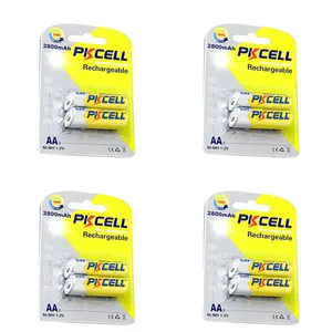 باتری قلمی قابل شارژ پی‌کی سل مدل 1.2V AA 2800mAh NiMH  بسته 8 عددی