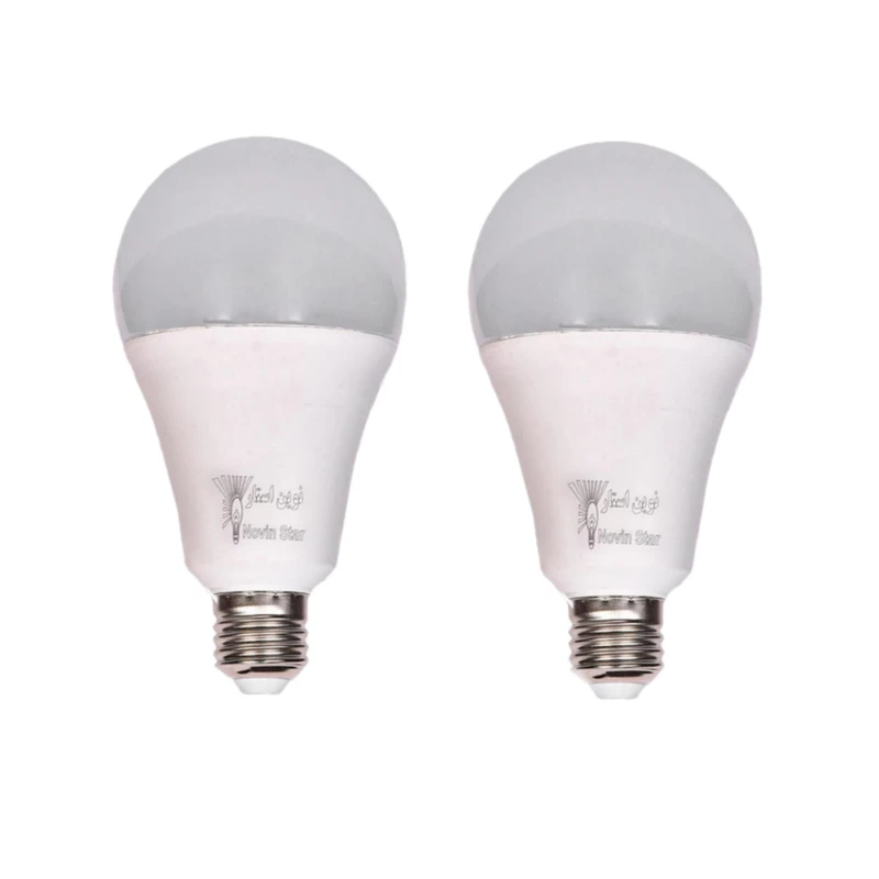 لامپ ال ای دی ۱۲ وات نوین استار کد A65h پایه E27 بسته ۲ عددی