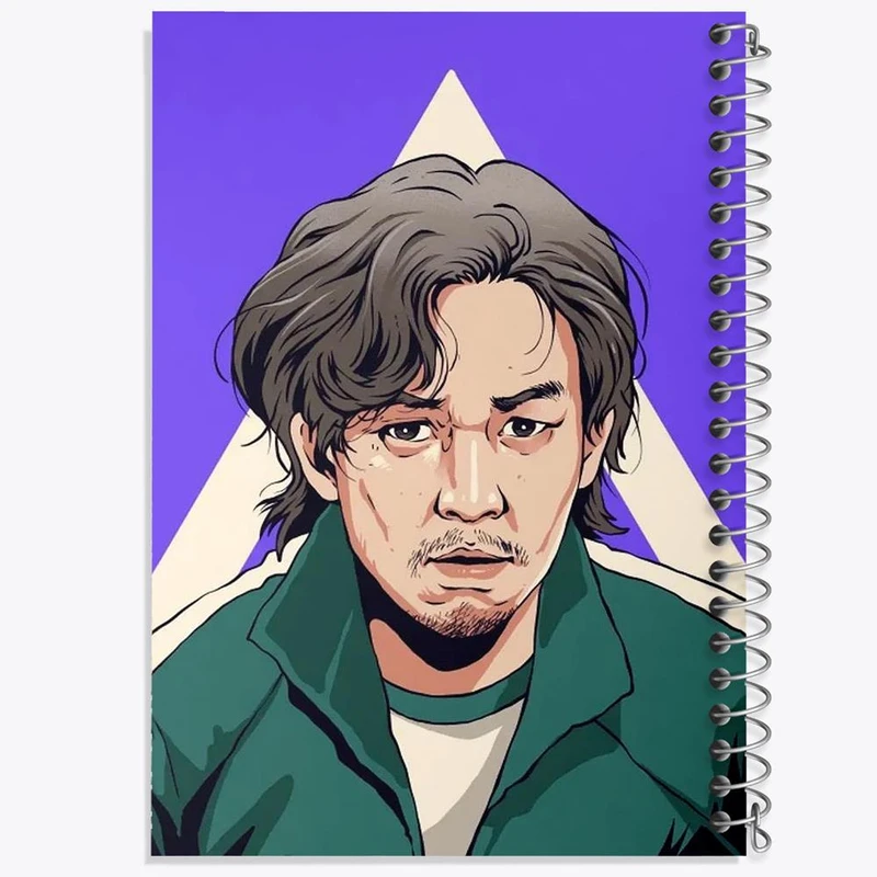 دفتر مشق 100 برگ خندالو طرح سونگ گی هون بازی مرکب Squid Game کد 10801