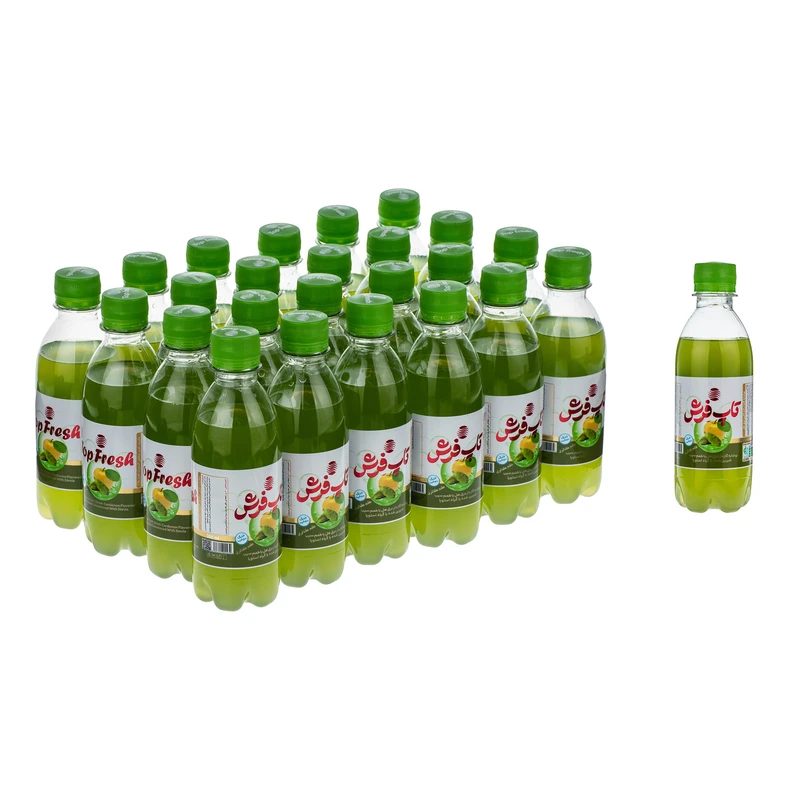 نوشابه گازدار عرق هل با طعم سیب تاپ فرش - 300 میلی لیتر بسته 24 عددی