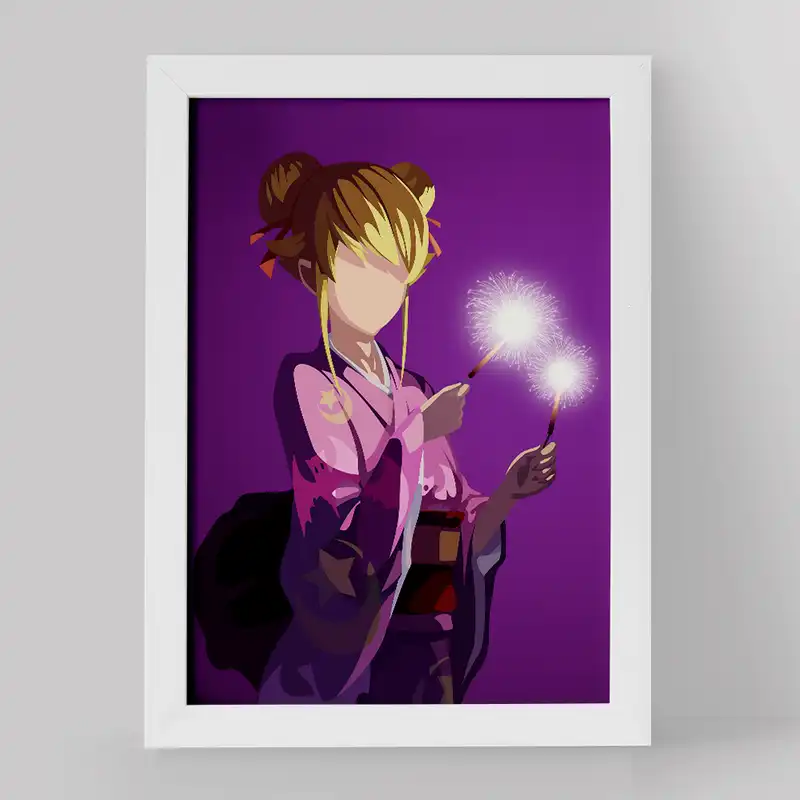 تابلو خندالو مدل شینوبو اوشینو انیمه مونوگاتاری کد 16194