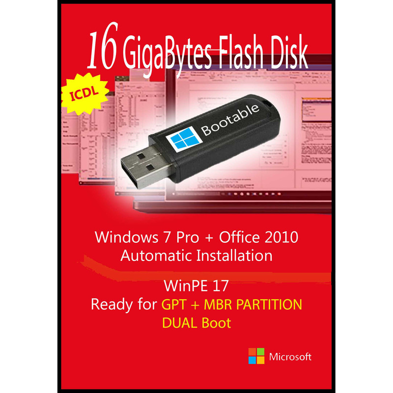سیستم عامل  Windows 7 Pro +Office 2010 نشر مایکروسافت