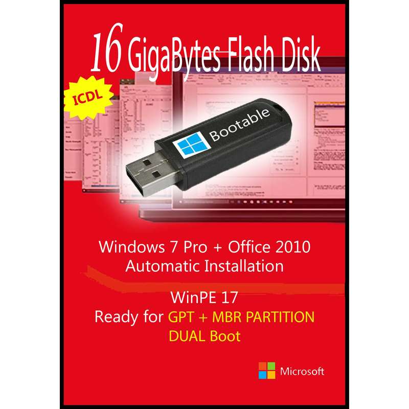 سیستم عامل  Windows 7 Pro +Office 2010 نشر مایکروسافت