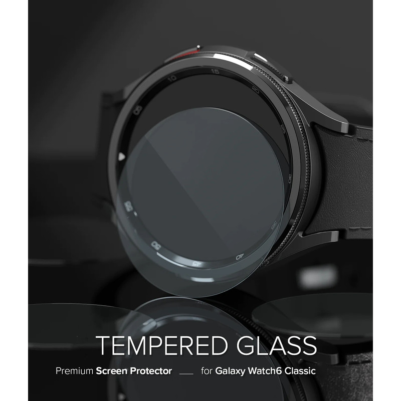 محافظ صفحه نمایش شیشه ای بادیگارد مدل GW مناسب برای ساعت هوشمند سامسونگ Galaxy Watch 6 Classic 43mm