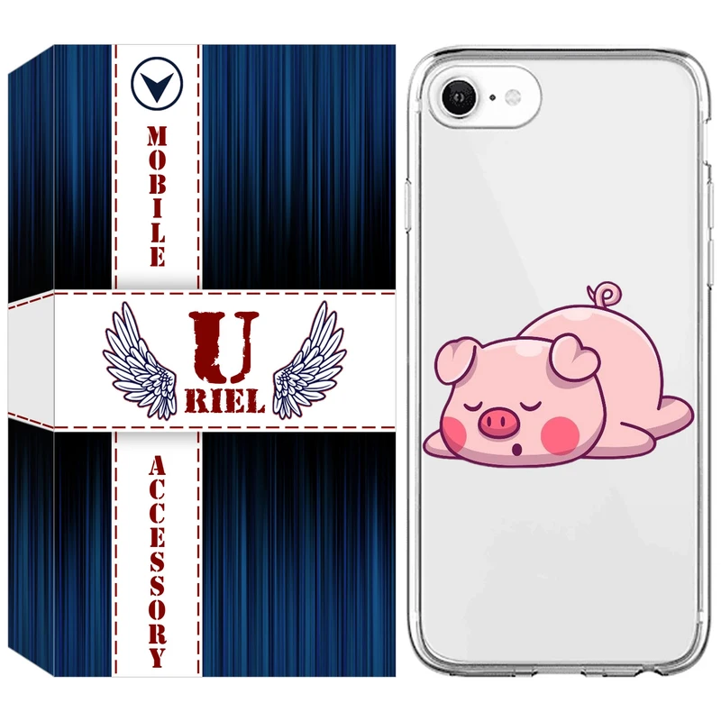 کاور یوریل قاب کد 42 طرح پیگی مناسب برای گوشی موبایل اپل iPhone 7 / 8 / SE 2020 / SE 2022