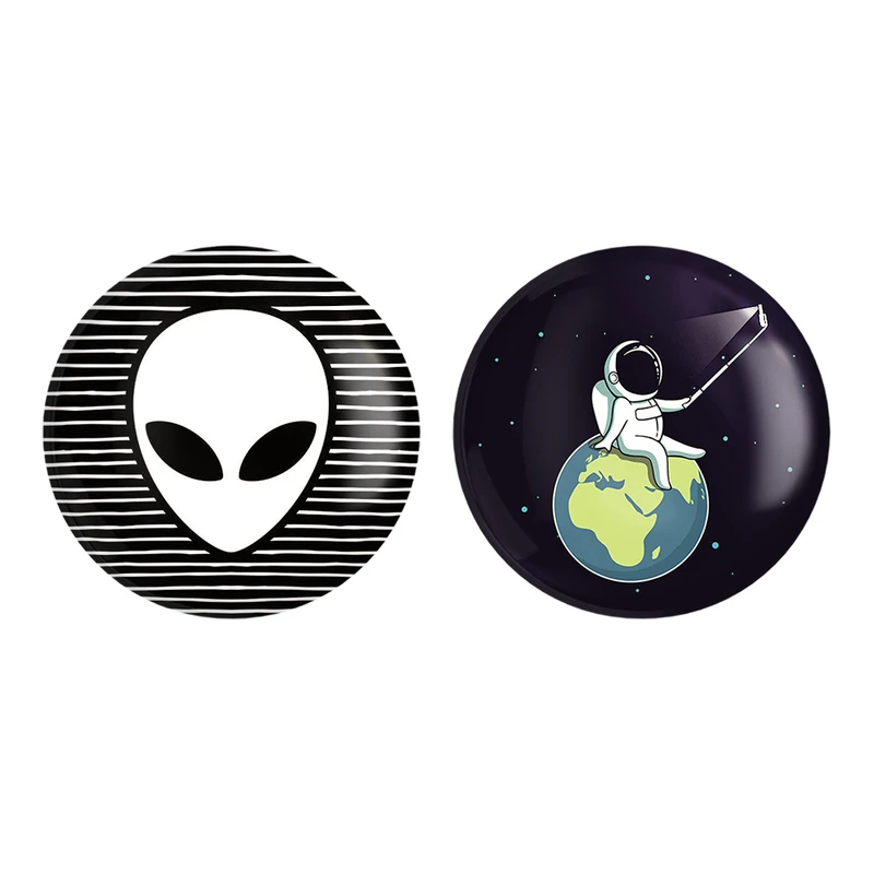 مگنت خندالو طرح فضانورد و آدم فضایی کد 19531949 مجموعه 2 عددی