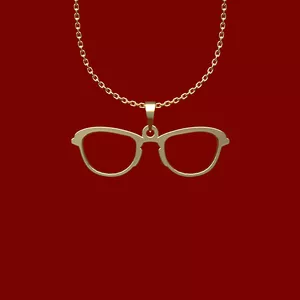 گردنبند طلا 18 عیار زنانه مدوپد مدل عینک کد Q2-1-1185