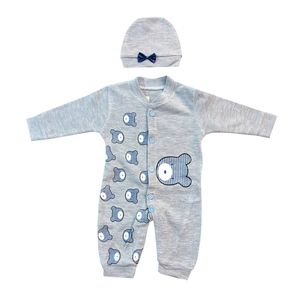 ست سرهمی و کلاه نوزادی مدل پاندا خوشحال