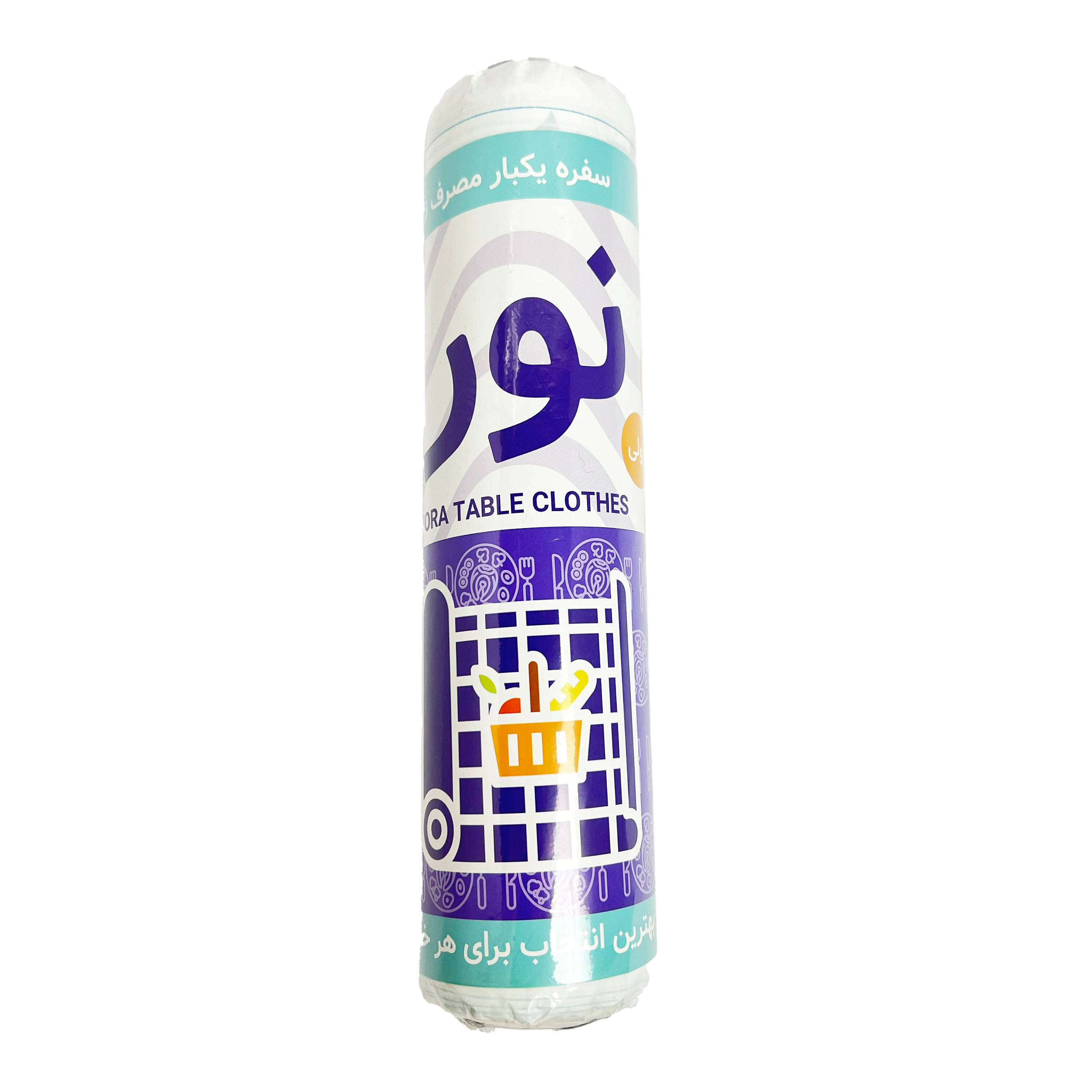 سفره یکبار نورا مصرف مدل پرفراژ دار رول 25 متری