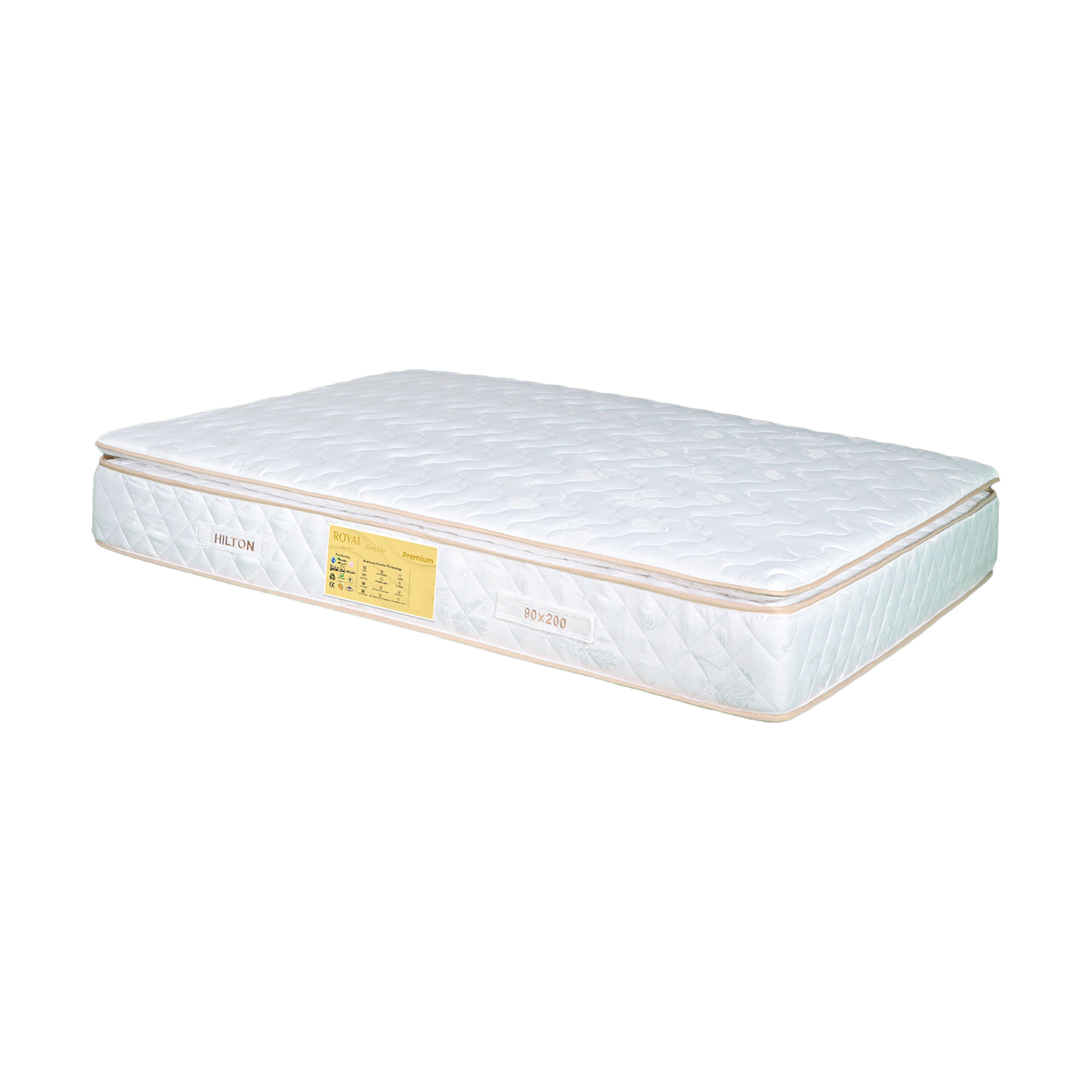 تشک رویال مدل هیلتون کد 01 یک نفره سایز 200×90 سانتی متر 