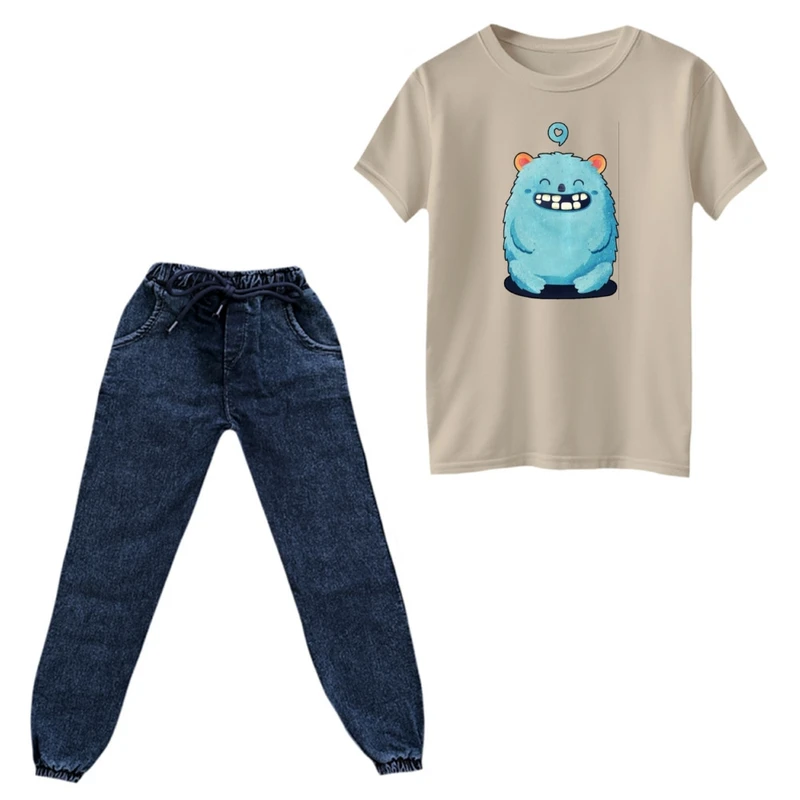 ست تی‌شرت و شلوار پسرانه مدل سالیوان کارتونی