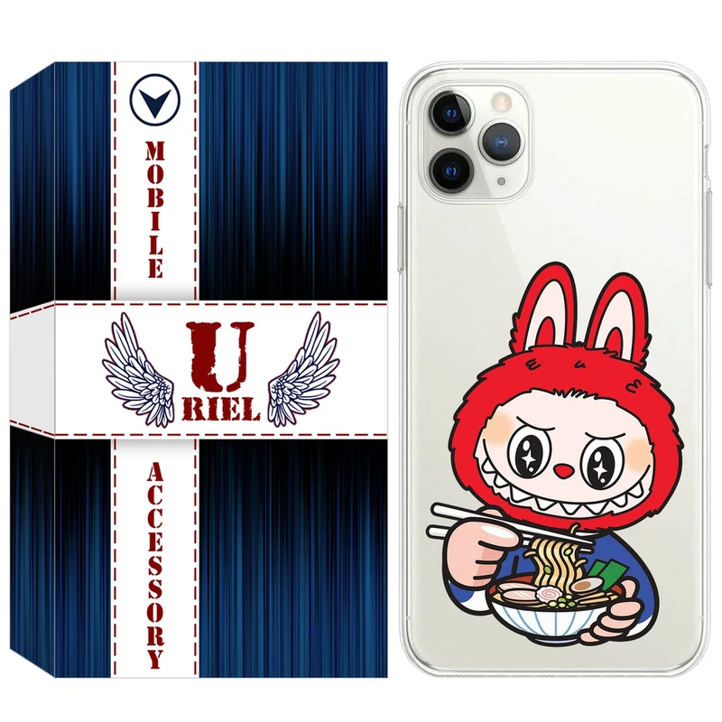 کاور یوریل قاب مدل Clear کد 117 طرح لبوبو Labubu مناسب برای گوشی موبایل اپل iPhone 11 Pro Max