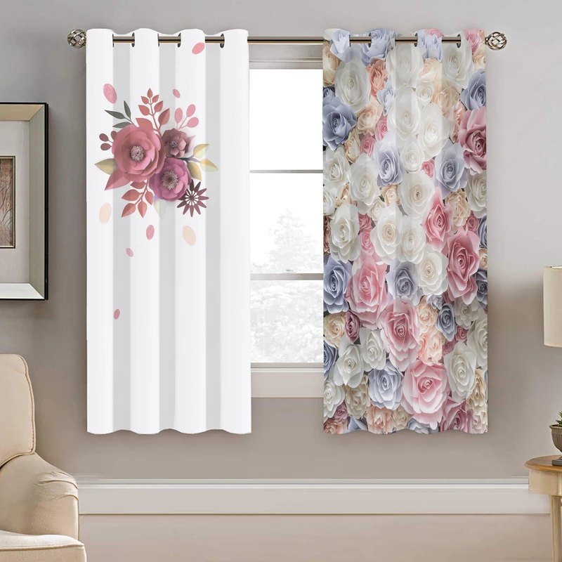 پرده نیروانا طرح گل مدل هازان کد 8490 سایز 140×200 سانتی متر