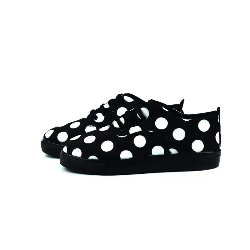 کفش روزمره زنانه مدل بندی طرح خالدار