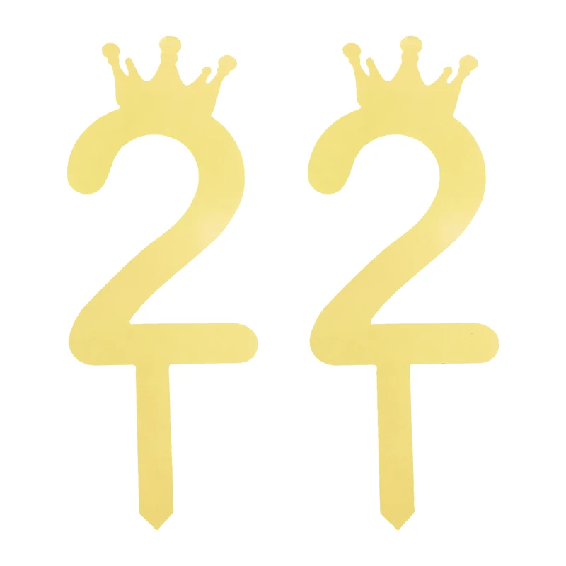 تاپر کیک هانستو مدل عدد 22 کد TPN22 مجموعه 2 عددی