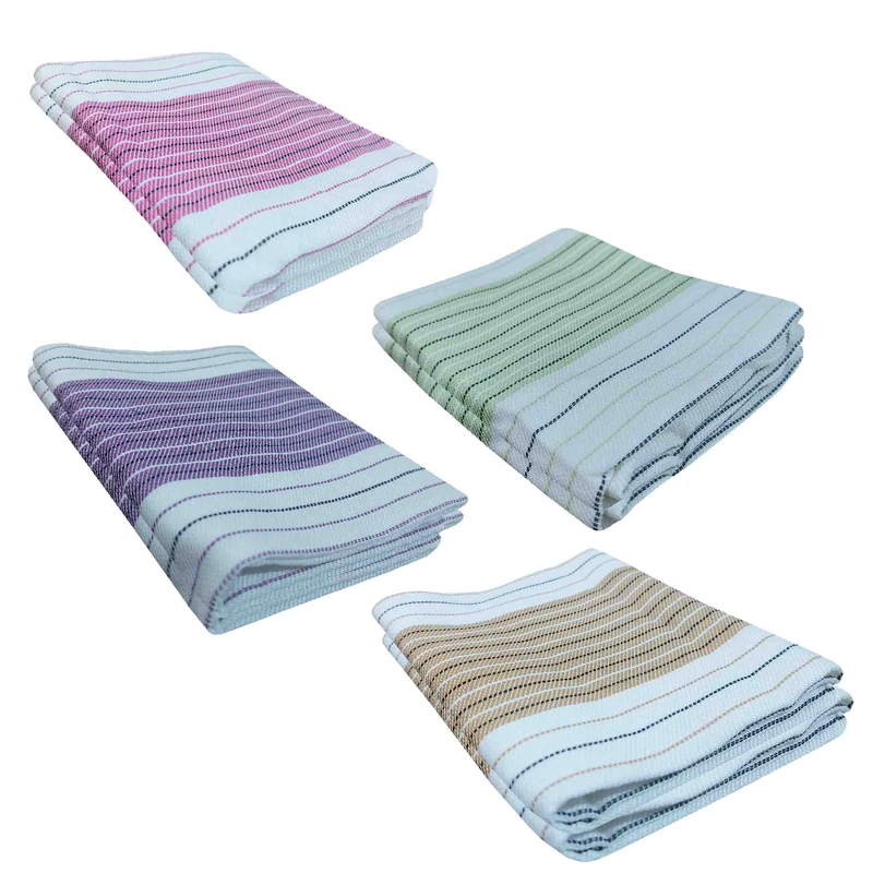 دستمال نظافت خانه و آشپزخانه نخ مدل شکوفه  بسته 4 عددی