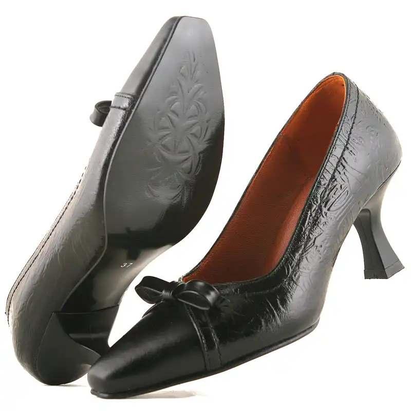 کفش زنانه چرم یلسان مدل کلوئه کد CLP-648-msk