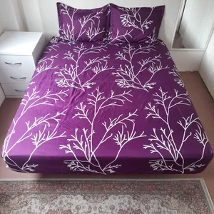 سرویس ملحفه مدل کشدوز niki03.25 شاخه کد 90 یک  نفره دو تکه