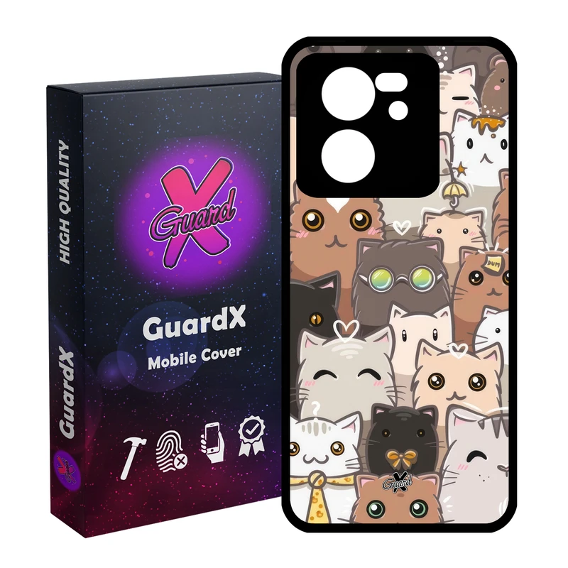 کاور گارد ایکس طرح Cat مدل Glass10674 مناسب برای گوشی موبایل شیائومی 13T/13T Pro/Redmi K60 Ultra