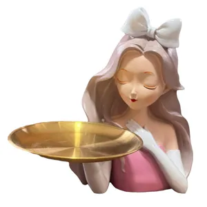 مجسمه هوم لاکس مدل سینی فلزی پاپیون