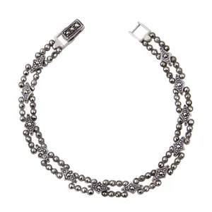 دستبند نقره زنانه بازرگانی میلادی مدل مارکازیت کد DP_023