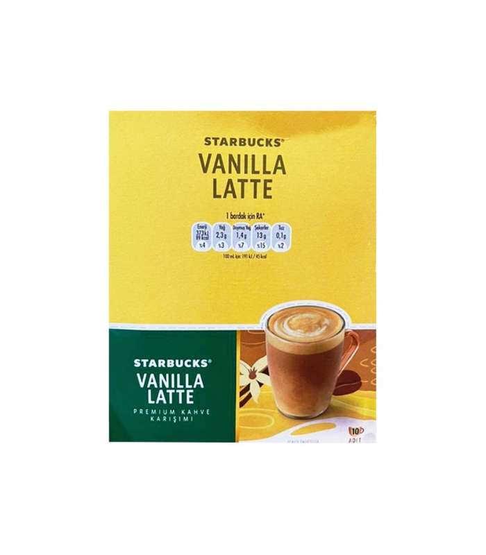 قهوه فوری وانیل لاته استارباکس - بسته 10 عددی