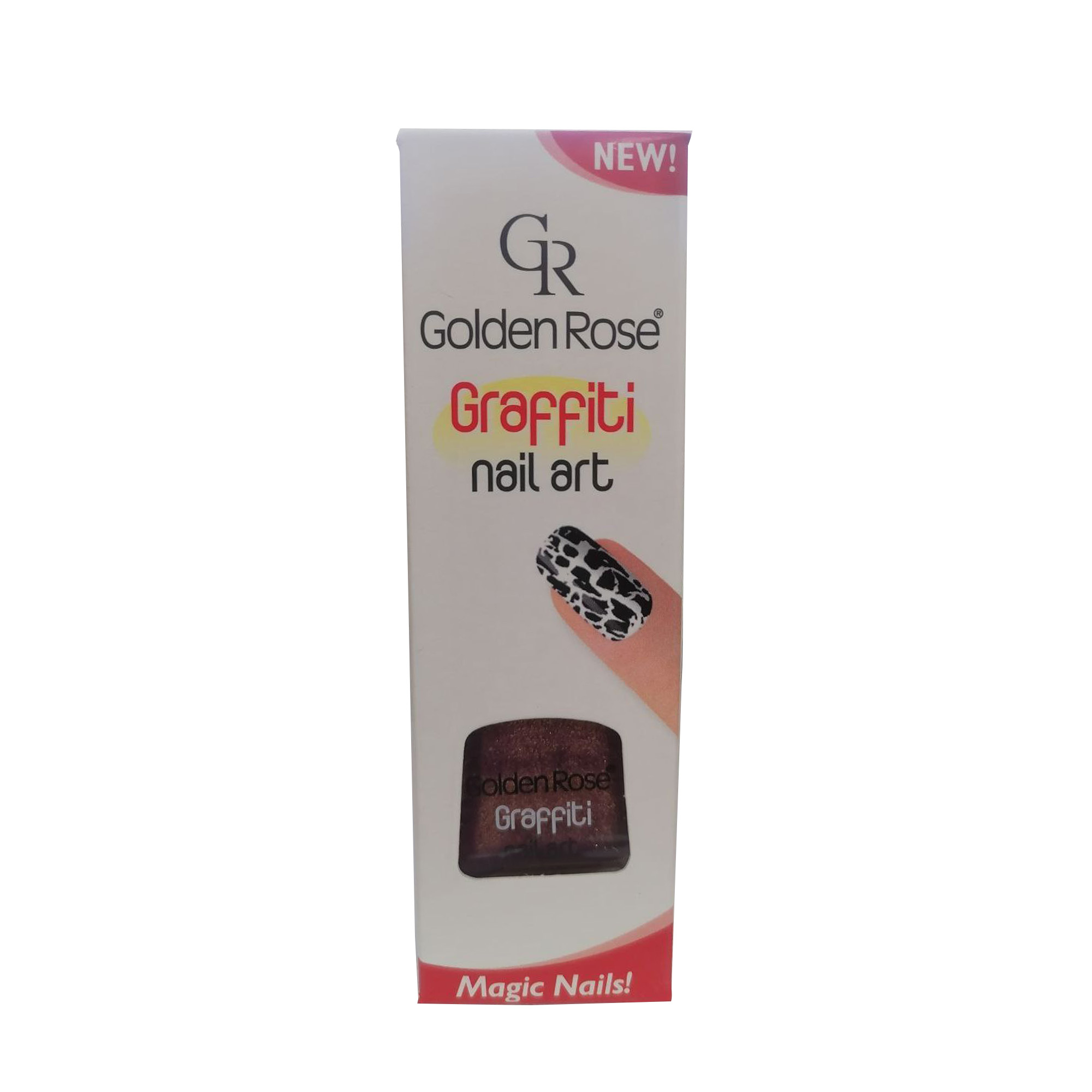 لاگ ناخن گلدن رز مدل گرافیتی شماره 11