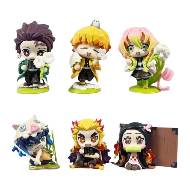 فیگور مدل انیمه شیطان کش طرح تانجیرو و زنیتسو مجموعه 6 عددی