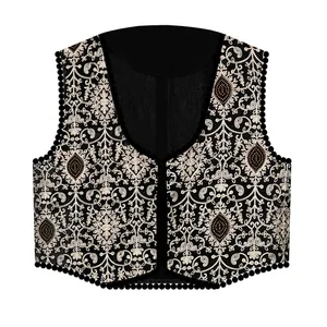 جلیقه رسمی زنانه مدل مخمل قیطان دوزی کد AK1483