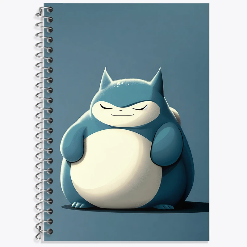 دفتر زبان 50 برگ خندالو مدل سه خط طرح اسنورلکس انیمه پوکمون کد F5591