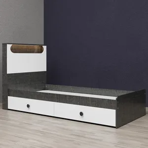 تخت خواب یک نفره وینه چوب مدل آرتا سایز 90x200 سانتی متر