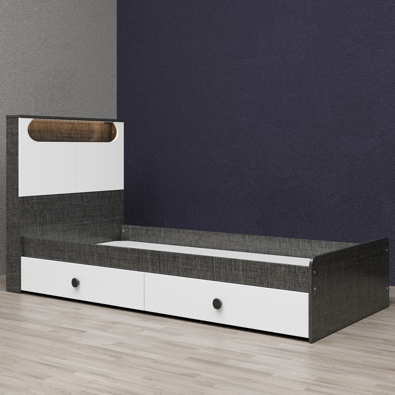تخت خواب یک نفره وینه چوب مدل آرتا سایز 90x200 سانتی متر
