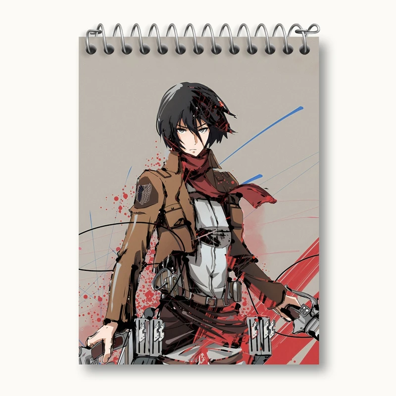 دفتر یادداشت 50 برگ خندالو مدل میکاسا اکرمن انیمه اتک آن تایتان Attack on Titan کد 18545
