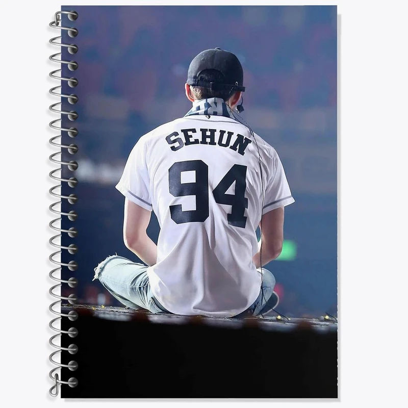 دفتر زبان 50 برگ خندالو مدل سه خط طرح سهون گروه اکسو EXO کد 13464