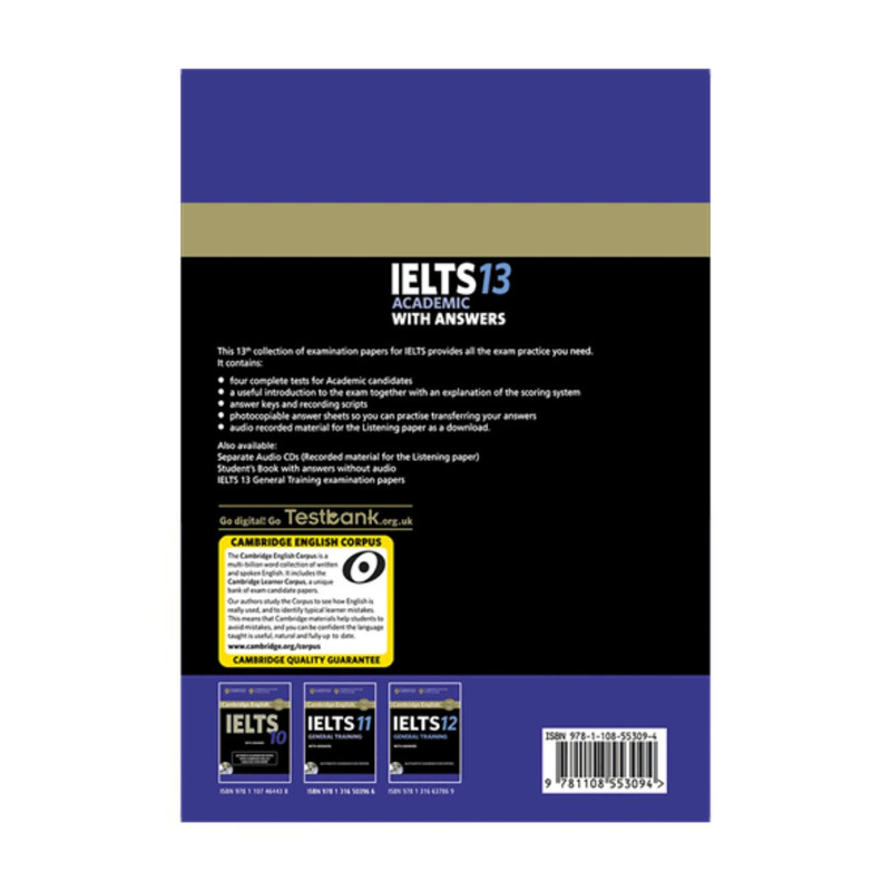 کتاب IELTS Cambridge 13 Academic اثر جمعی از نویسندگان انتشارات کمبریج کتاب IELTS Cambridge 13 Academic اثر جمعی از نویسندگان انتشارات کمبریج