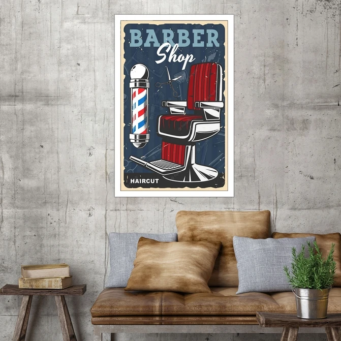 تابلو نوری بکلیت طرح پیرایش و آرایشگاه مردانه مدل لایت باکس W-MID-21069