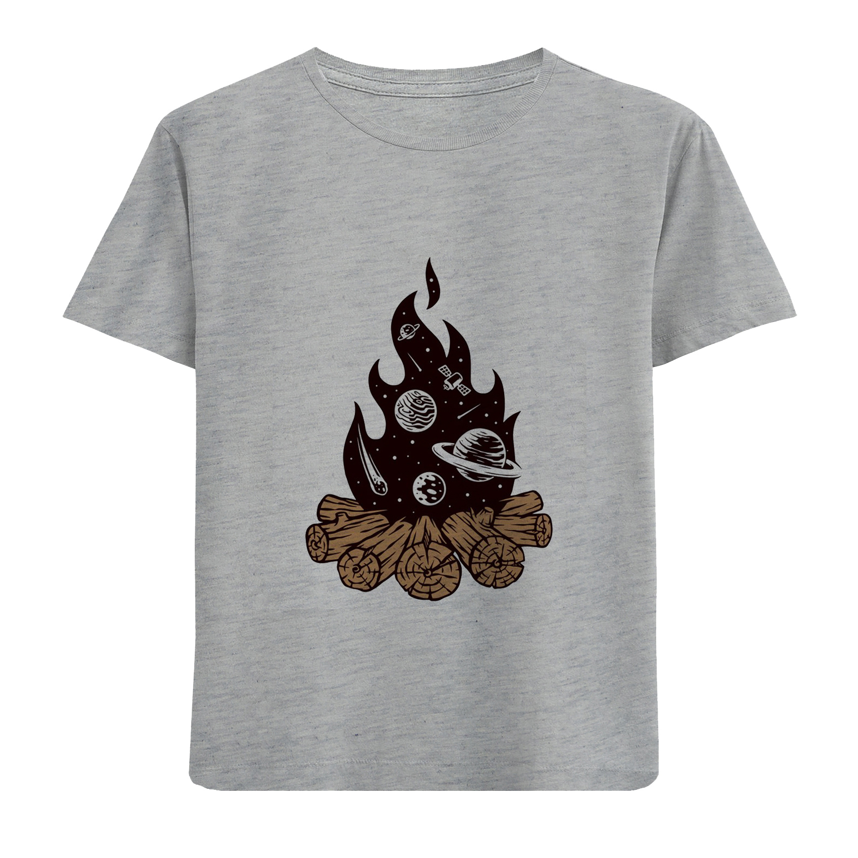 تی شرت آستین کوتاه پسرانه مدل شعله مریخی D418