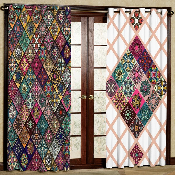 پرده مدل چاپی هازان پانچی کد 233 سایز 200x140 سانتی متر