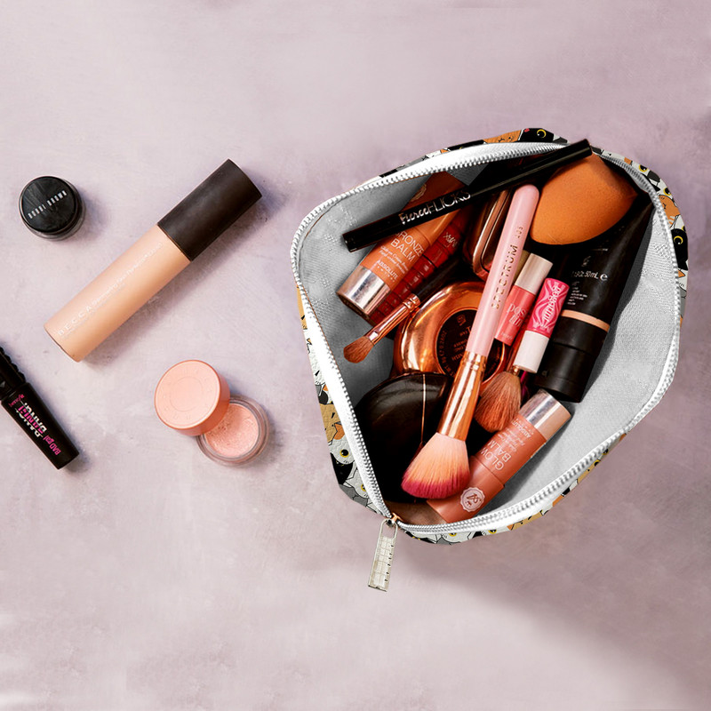 کیف لوازم آرایش زنانه مستر راد مدل گربه کیوت کد 2285 به همراه کیف پد و کیف پول مجموعه 3 عددی