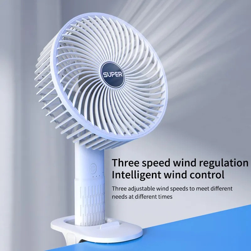 پنکه شارژی مدل Circulation Clamp Fan ظرفیت 1200 میلی آمپر ساعت