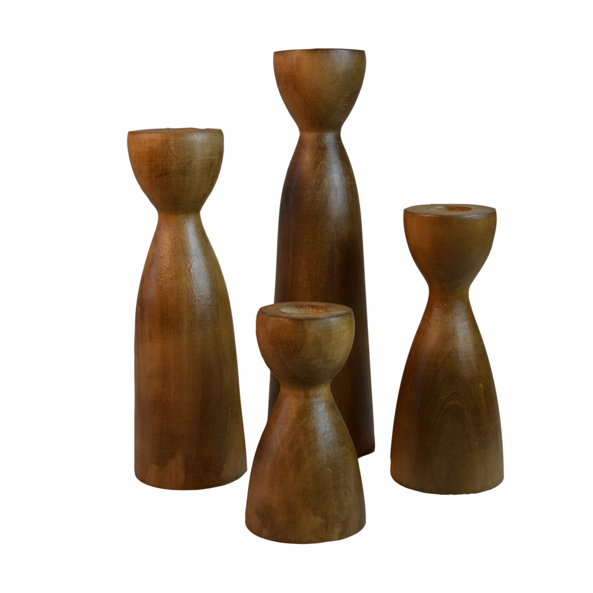 شمعدان چوبی مدل CS-A مجموعه چهار عددی