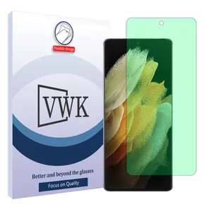 VWK Tough model Green light screen protector suitable for Samsung Galaxy S21 Ultra 5G mobile phone