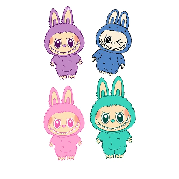 استیکر پارچه و لباس پاد آفرین طرح لبوبو کد 177