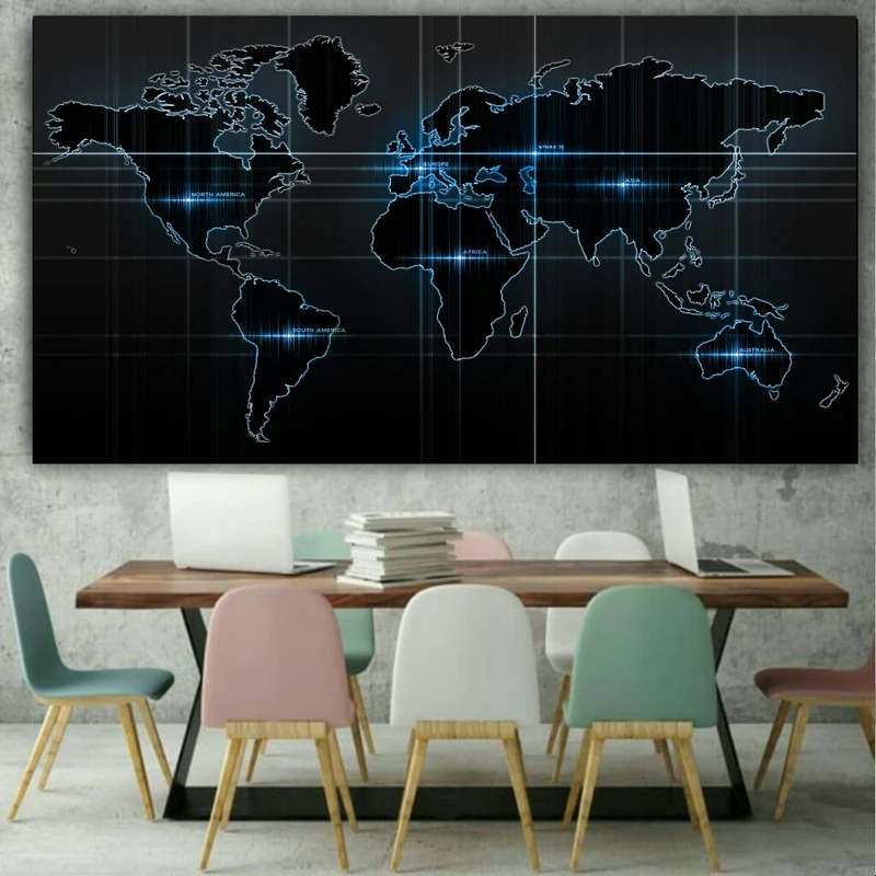 پوستر دیواری طرح قاره ها مدل ZB183