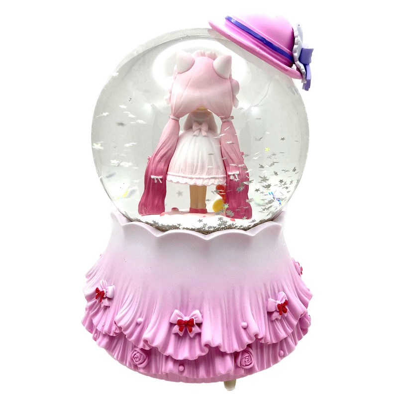 گوی موزیکال مدل پمپی Lovely طرح دختر زیبای کلاهدار کد PA9069
