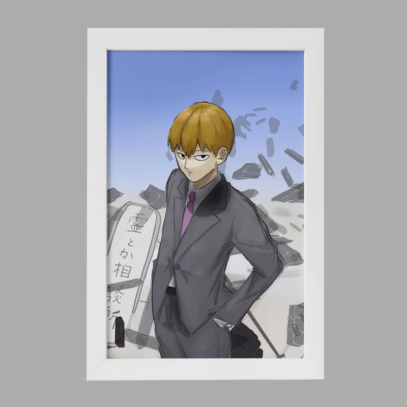 تابلو خندالو مدل اراتاکا انیمه موب سایکو Mob Psycho 101 کد 24504