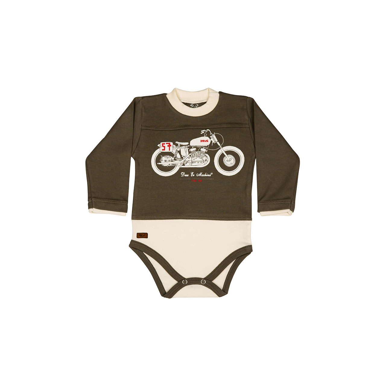 بادی آستین بلند نوزادی تربچه مدل موتور