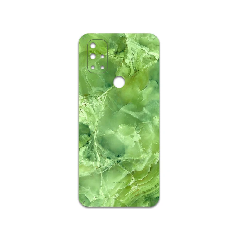 برچسب پوششی ماهوت مدل Green-Crystal-Marble مناسب برای گوشی موبایل وان پلاس Nord N10 5G